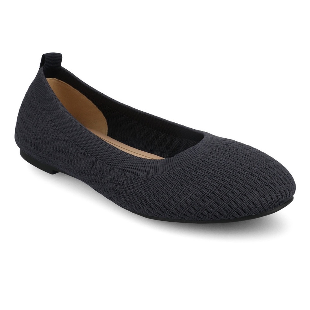 Journee Collection Women's Maryann Knit Round Toe Ballet Flats- Size 9.5W